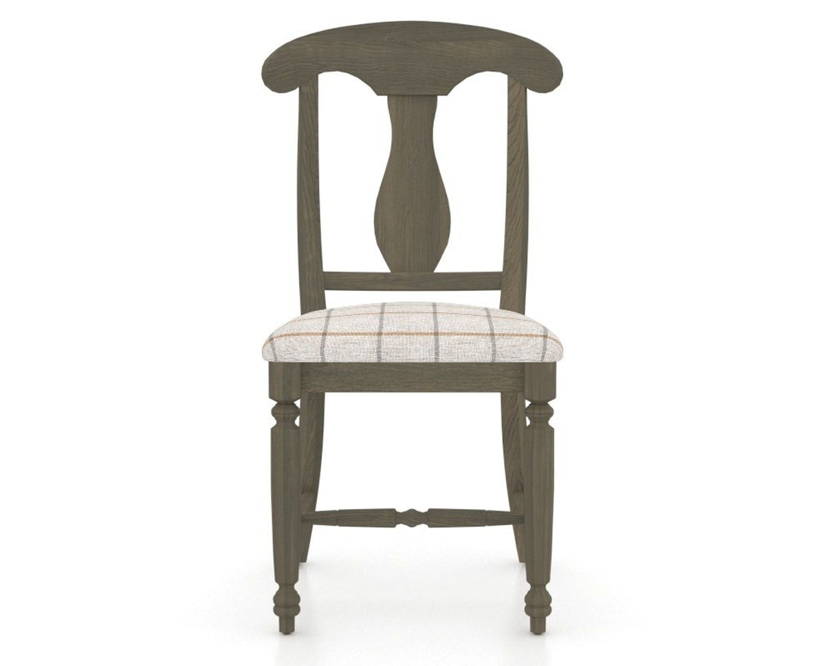 Canadel Dining Chair 0600 in OZ Fabric and 08 Shadow, front view