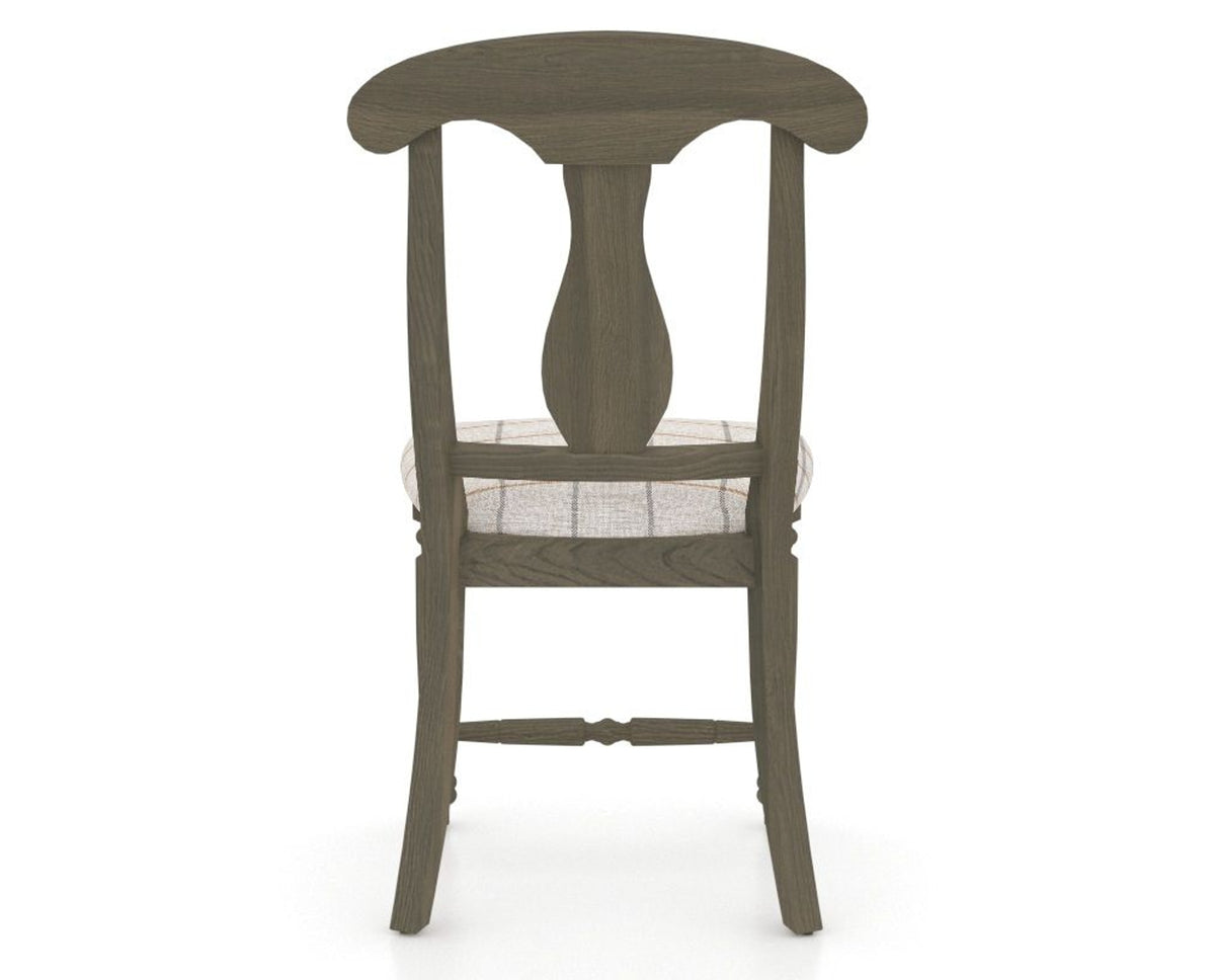Canadel Dining Chair 0600 in OZ Fabric and 08 Shadow, back view