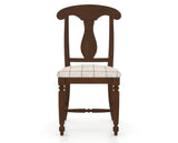 Canadel Dining Chair 0600 in OZ Fabric and 19 Cognac Washed, front view