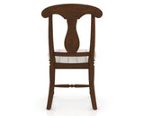 Canadel Dining Chair 0600 in OZ Fabric and 19 Cognac Washed, back view