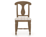 Canadel Dining Chair 0600 in OZ Fabric and 25 Pecan Washed, front view
