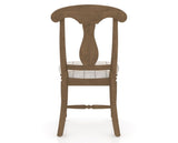 Canadel Dining Chair 0600 in OZ Fabric and 25 Pecan Washed, back view