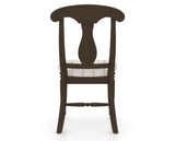 Canadel Dining Chair 0600 in OZ Fabric and 29 Hazelnut Washed, back view