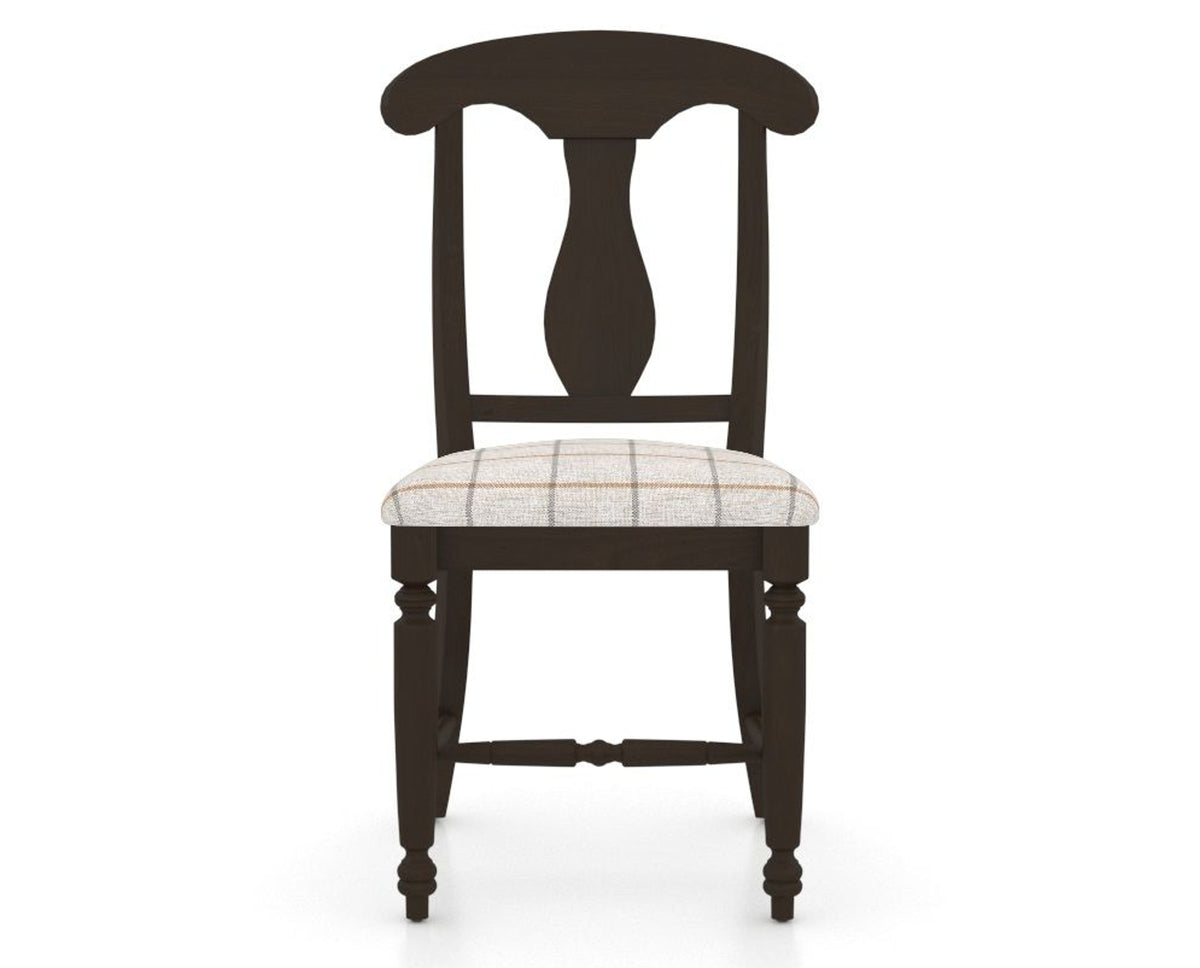Canadel Dining Chair 0600 in OZ Fabric and 59 Davy's Grey, front view