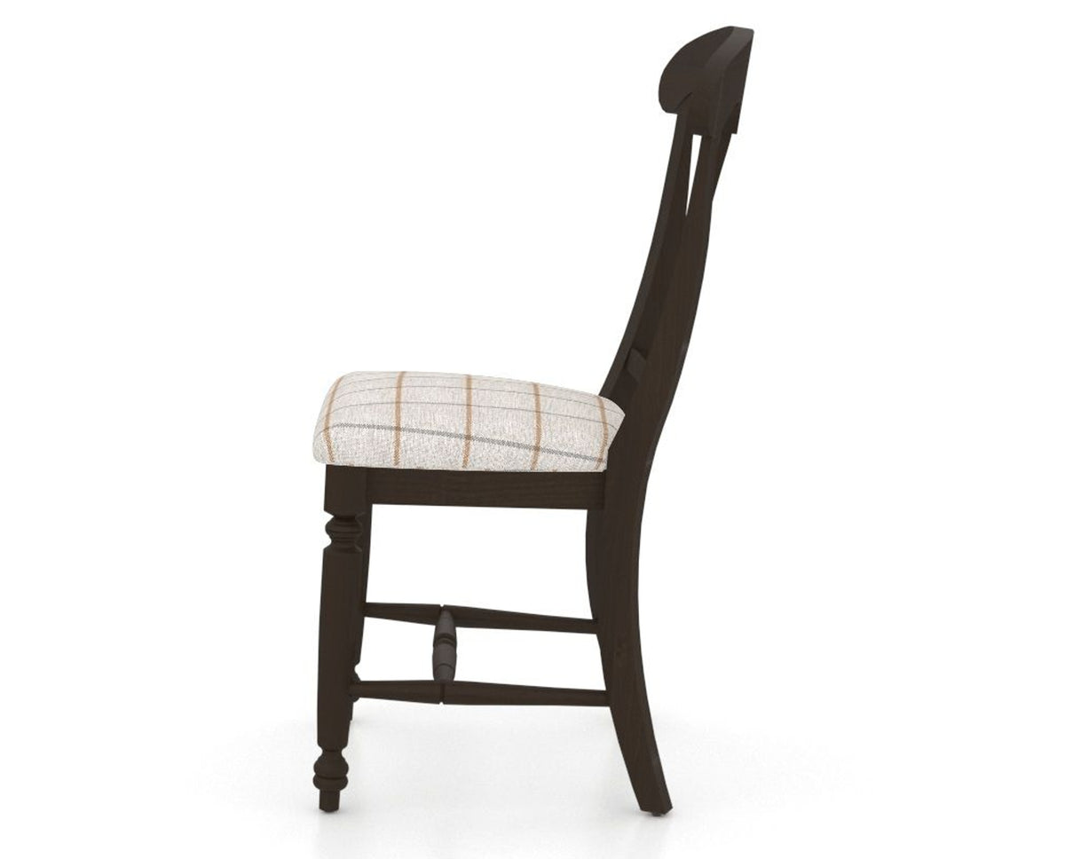 Canadel Dining Chair 0600 in OZ Fabric and 59 Davy's Grey, side view