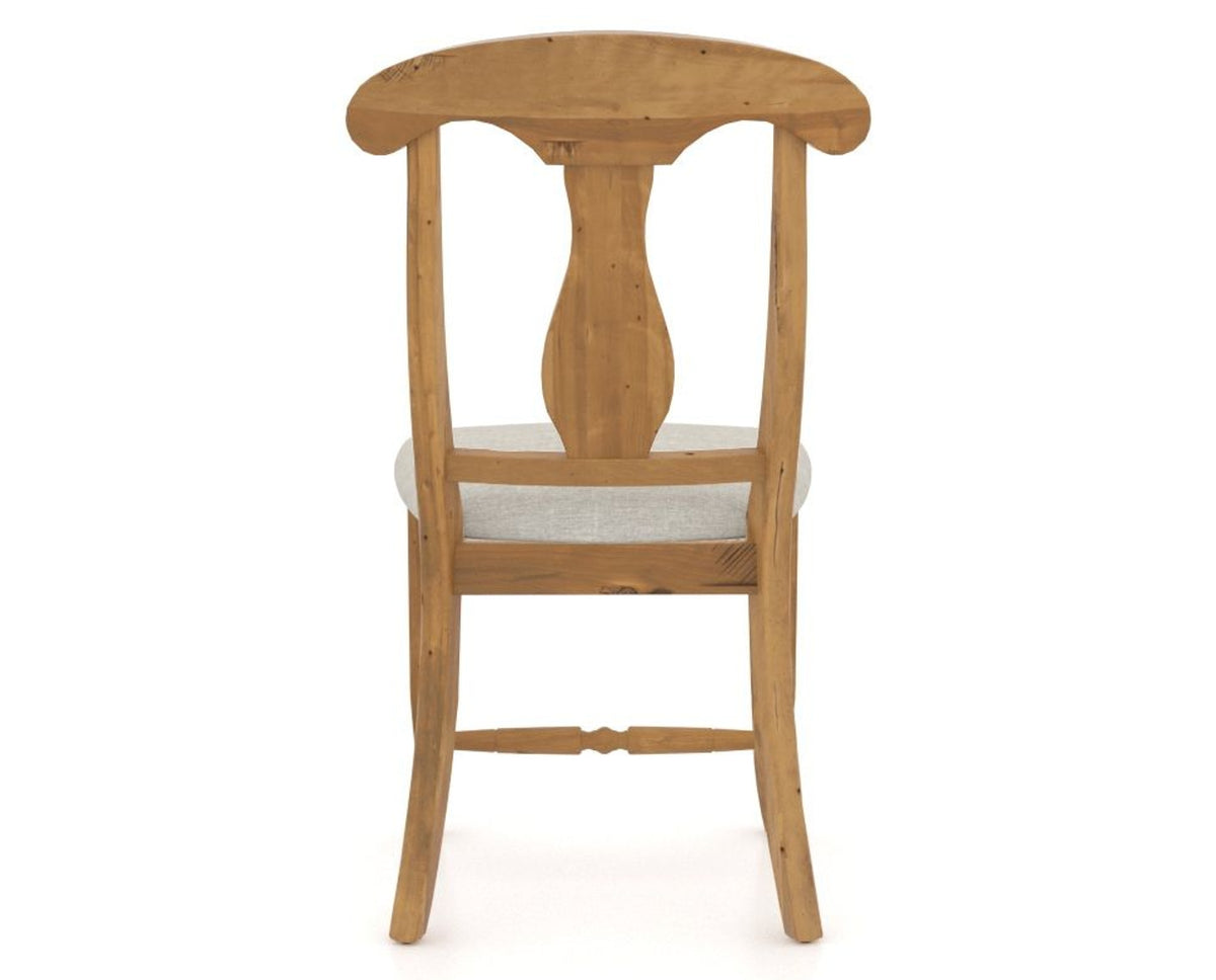 Canadel Champlain Dining Chair 0600 in TB Fabric and 01 Honey Washed, back view
