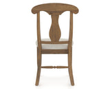 Canadel Champlain Dining Chair 0600 in TB Fabric and 03 Oak Washed, back view