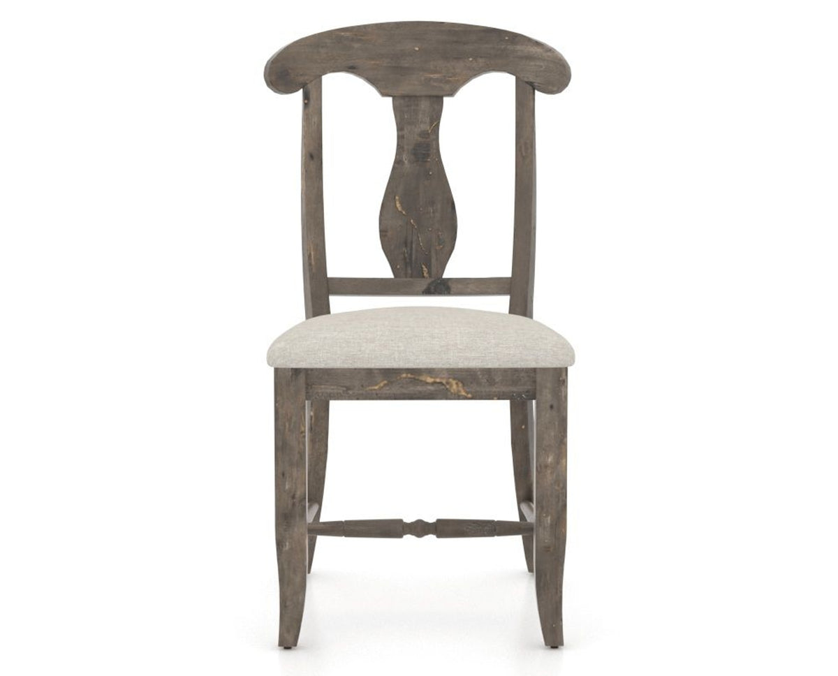 Canadel Champlain Dining Chair 0600 in TB Fabric and 08 Shadow, front view