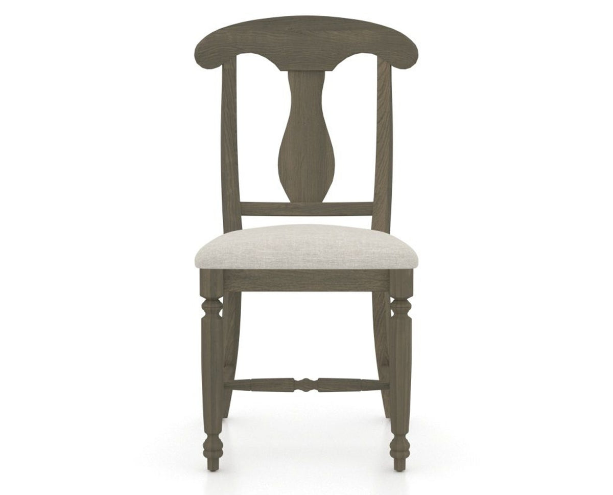 Canadel Dining Chair 0600 in TB Fabric and 08 Shadow, front view