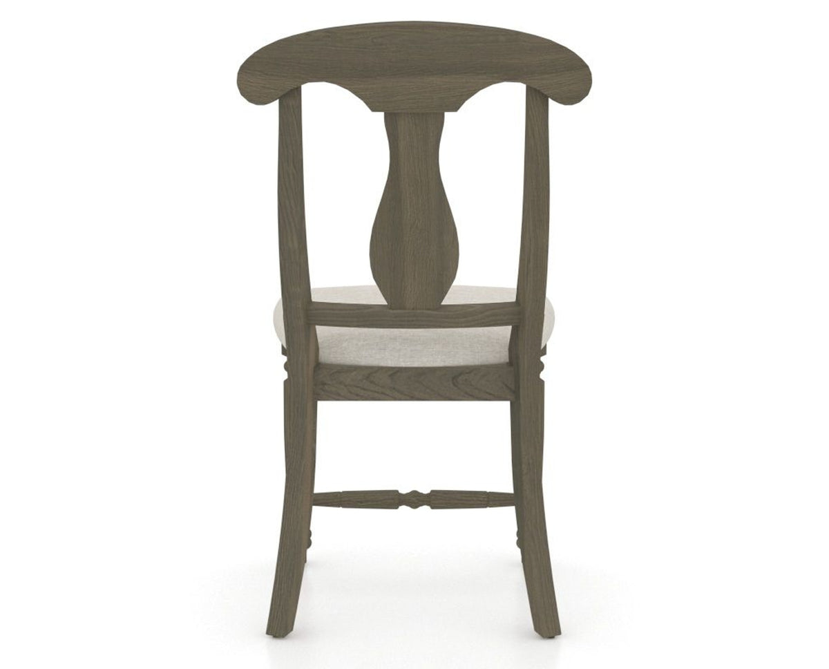 Canadel Dining Chair 0600 in TB Fabric and 08 Shadow, back view