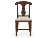 Canadel Dining Chair 0600 in TB Fabric and 19 Cognac Washed, front view