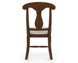 Canadel Dining Chair 0600 in TB Fabric and 19 Cognac Washed, back view