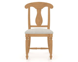 Canadel Dining Chair 0600 in TB Fabric and 20 Caramel Washed, front view