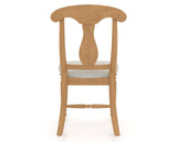 Canadel Dining Chair 0600 in TB Fabric and 20 Caramel Washed, back view