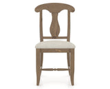 Canadel Champlain Dining Chair 0600 in TB Fabric and 25 Pecan Washed, front view