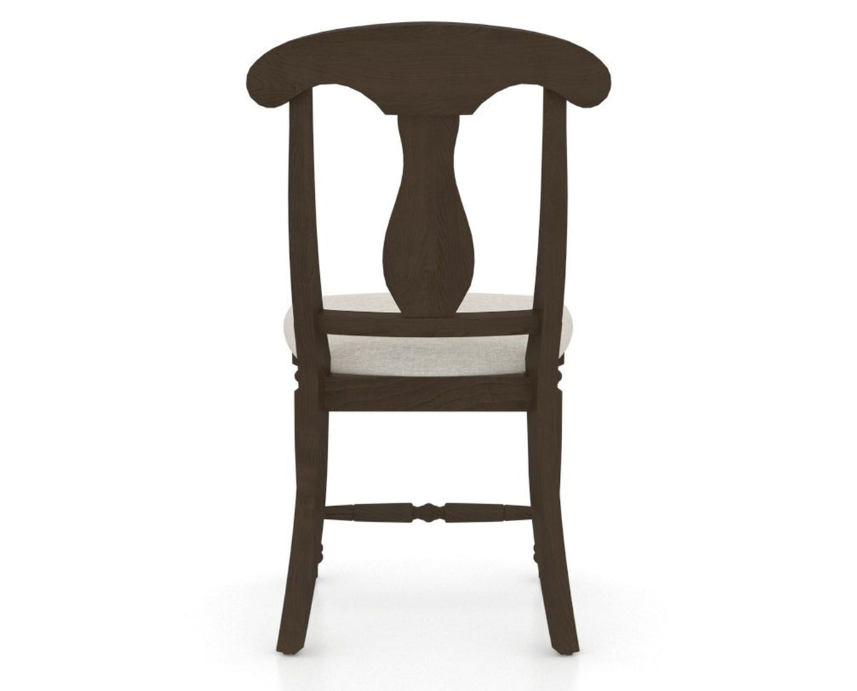 Canadel Dining Chair 0600 in TB Fabric and 29 Hazelnut Washed, back view
