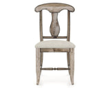 Canadel Champlain Dining Chair 0600 in TB Fabric and 72 Heritage Nature, front view