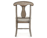 Canadel Champlain Dining Chair 0600 in TB Fabric and 72 Heritage Nature, back view