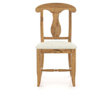Canadel Champlain Dining Chair 0600 in TW Fabric and 01 Honey Washed, front view