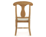 Canadel Champlain Dining Chair 0600 in TW Fabric and 01 Honey Washed, back view