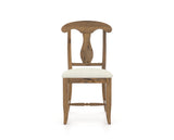 Canadel Champlain Dining Chair 0600 in Oak Washed and Fabric TW, front view