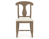 Canadel Champlain Dining Chair 0600 in TW Fabric and 25 Pecan Washed, front view