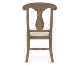 Canadel Champlain Dining Chair 0600 in TW Fabric and 25 Pecan Washed, back view