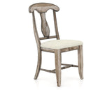 Canadel Champlain Dining Chair 0600 in TW Fabric and 72 Heritage Nature, three-quarter view