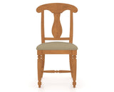 Canadel Dining Chair 0600 in XY Faux Leather and 01 Honey Washed, front view