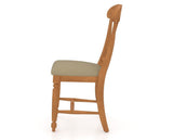Canadel Dining Chair 0600 in XY Faux Leather and 01 Honey Washed, side view
