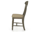 Canadel Dining Chair 0600 in XY Faux Leather and 08 Shadow, side view