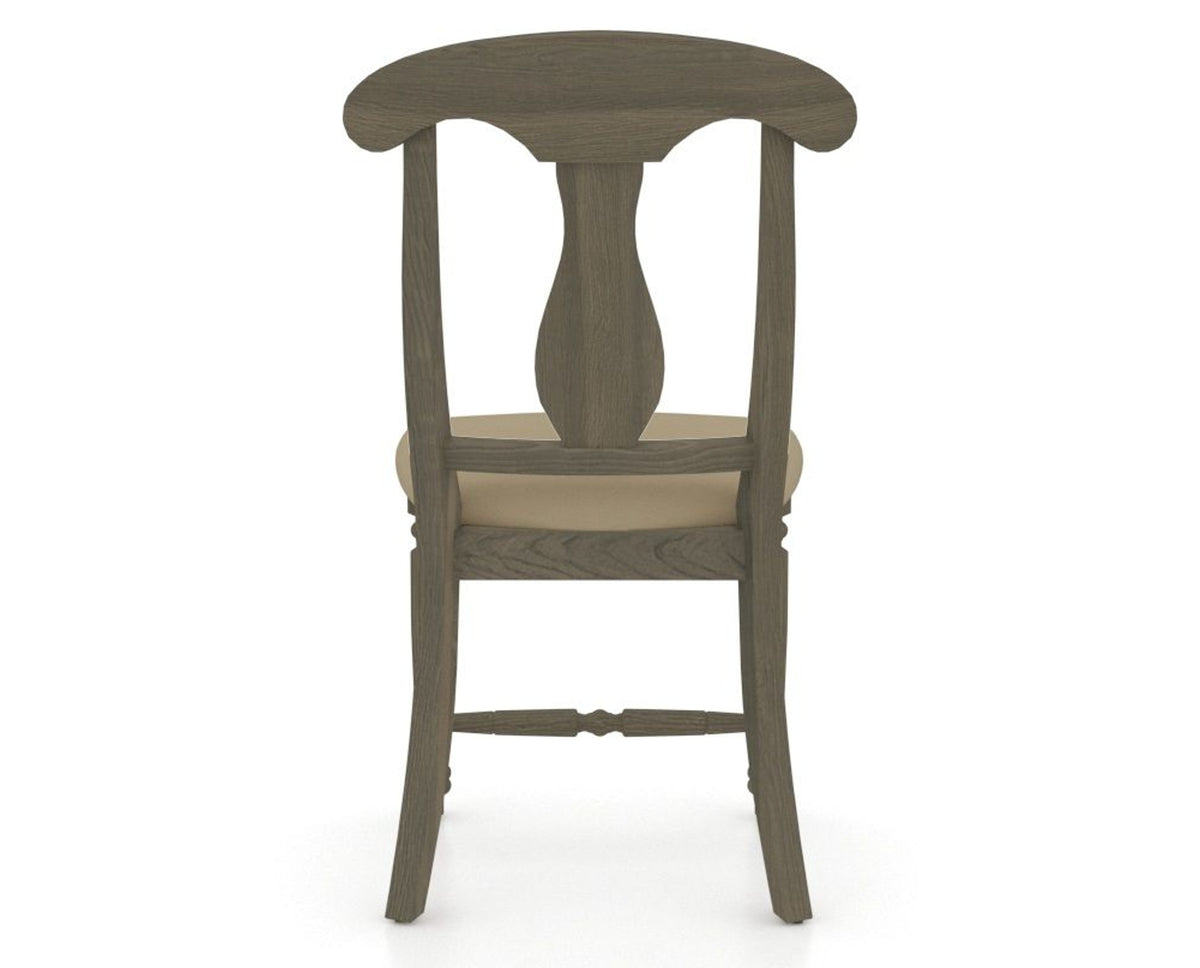 Canadel Dining Chair 0600 in XY Faux Leather and 08 Shadow, back view