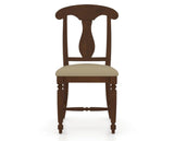 Canadel Dining Chair 0600 in XY Faux Leather and 19 Cognac Washed, front view