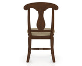 Canadel Dining Chair 0600 in XY Faux Leather and 19 Cognac Washed, back view