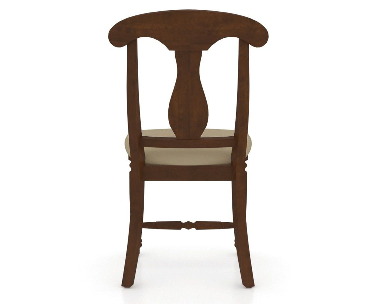 Canadel Dining Chair 0600 in XY Faux Leather and 19 Cognac Washed, back view