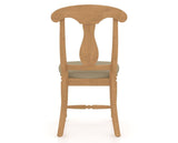 Canadel Dining Chair 0600 in XY Faux Leather and 20 Caramel Washed, back view
