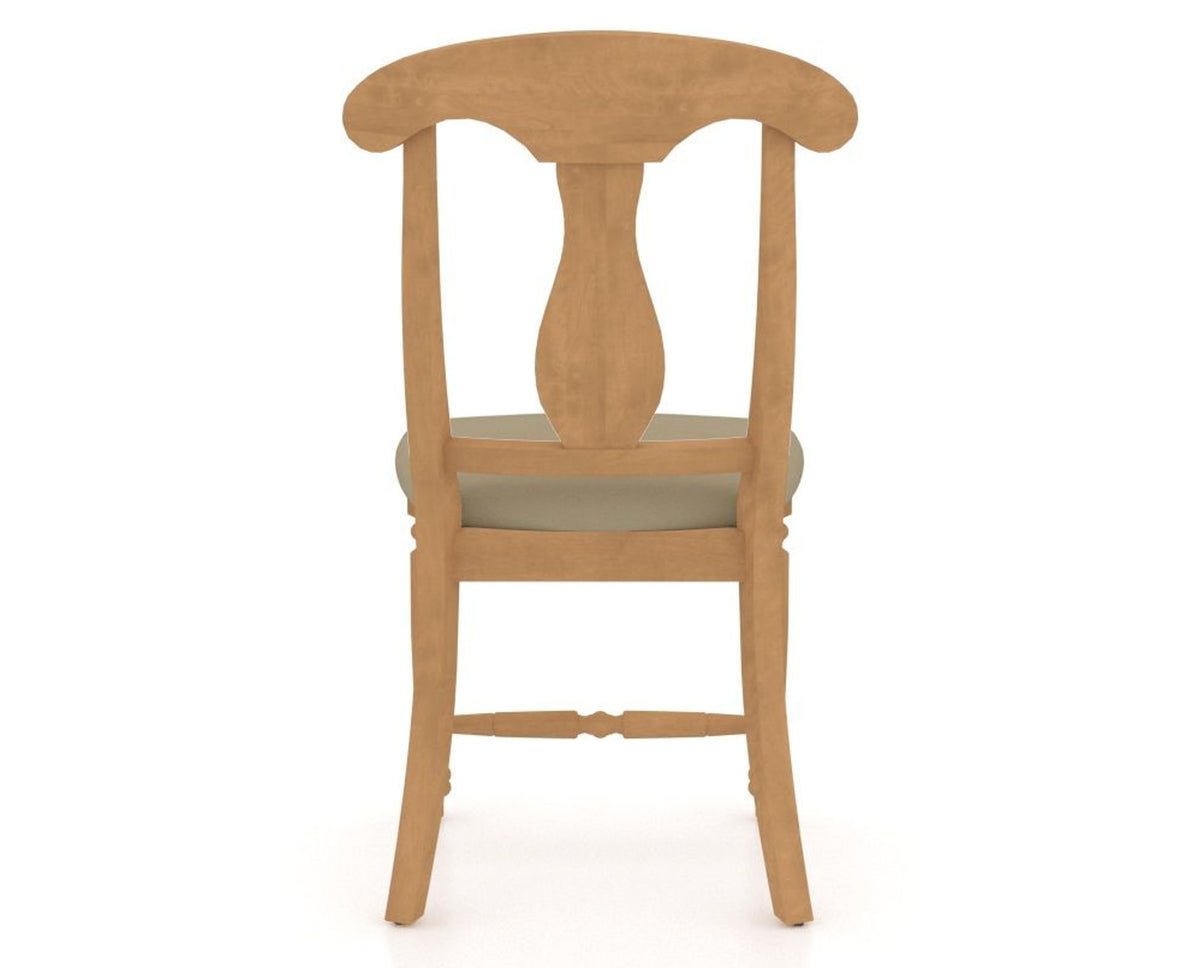 Canadel Dining Chair 0600 in XY Faux Leather and 20 Caramel Washed, back view