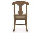 Canadel Dining Chair 0600 in XY Faux Leather and 25 Pecan Washed, back view