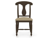 Canadel Dining Chair 0600 in XY Faux Leather and 29 Hazelnut Washed, front view