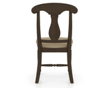 Canadel Dining Chair 0600 in XY Faux Leather and 29 Hazelnut Washed, back view