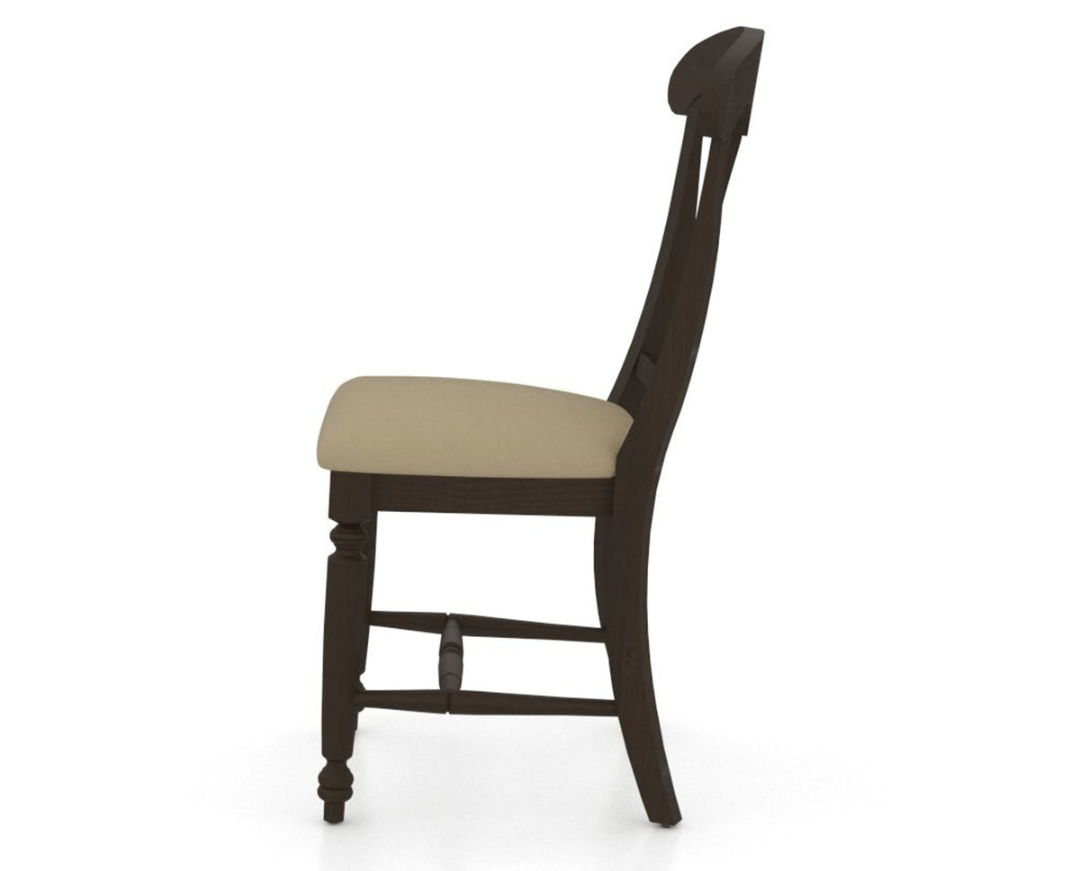 Canadel Dining Chair 0600 in XY Faux Leather and 59 Davy's Grey, side view