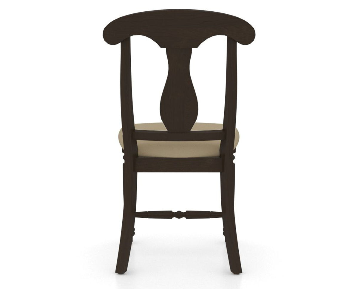 Canadel Dining Chair 0600 in XY Faux Leather and 59 Davy's Grey, back view