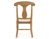 Canadel Champlain Dining Chair 0600 in YJ Faux Leather and 01 Honey Washed, back view
