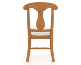 Canadel Dining Chair 0600 in YJ Faux Leather and 01 Honey Washed, back view