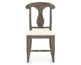Canadel Champlain Dining Chair 0600 in YJ Faux Leather and 08 Shadow, front view