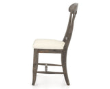 Canadel Champlain Dining Chair 0600 in YJ Faux Leather and 08 Shadow, side view