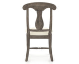 Canadel Champlain Dining Chair 0600 in YJ Faux Leather and 08 Shadow, back view