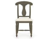 Canadel Dining Chair 0600 in YJ Faux Leather and 08 Shadow, front view