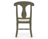 Canadel Dining Chair 0600 in YJ Faux Leather and 08 Shadow, back view