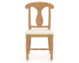 Canadel Dining Chair 0600 in YJ Faux Leather and 20 Caramel Washed, front view